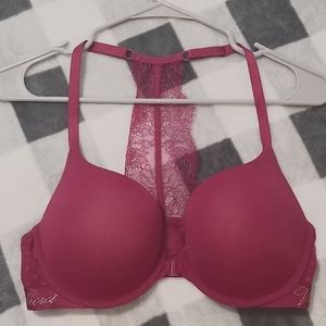 Victoria's Secret 34D push-up maroon bra